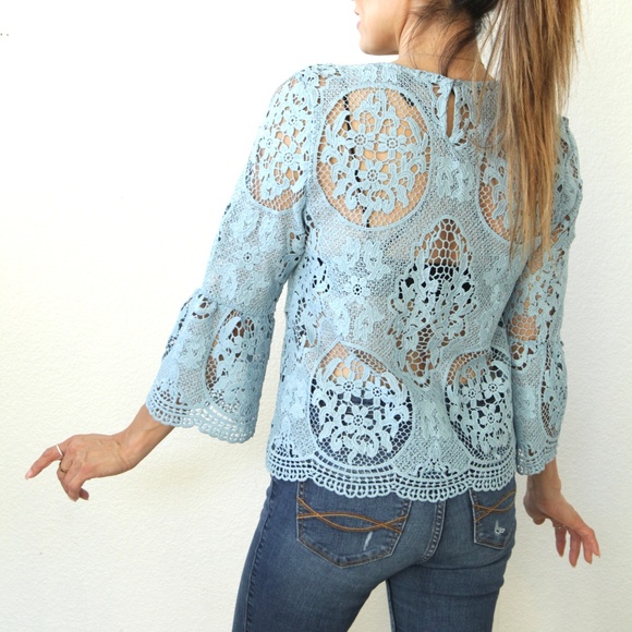 Missy Clothique Long Sleeve Top Lace Embroidered - Picture 3 of 6